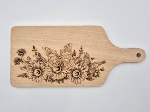 Houten borrelplank met handvat klein