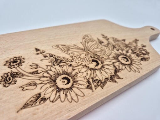Houten borrelplank met handvat klein