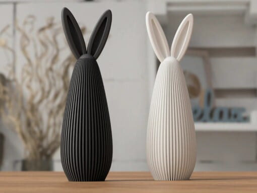 3D-geprinte Minimalistische Paashaas Decoratie – Moderne decoratie Pasen – 177 mm Hoog