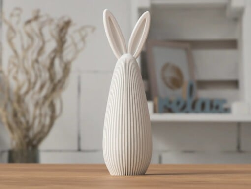 3D-geprinte Minimalistische Paashaas Decoratie – Moderne decoratie Pasen – 177 mm Hoog