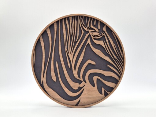 Abstract drieluik met zebraprint