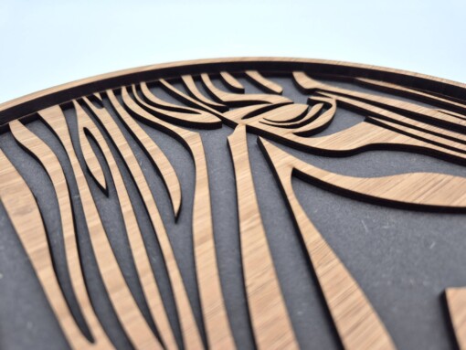 Abstract drieluik met zebraprint