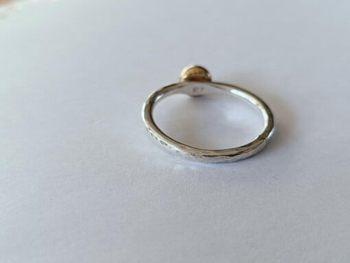 Ball, unieke handgemaakte zilveren ring