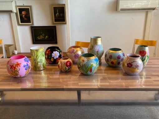 Workshop grote glazen vaas beschilderen - 21 juni 2025