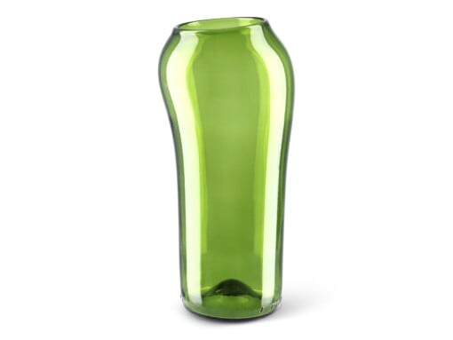 Fles vaas – gerecyclede bloemenvaas van wijnfles in groen of transparant