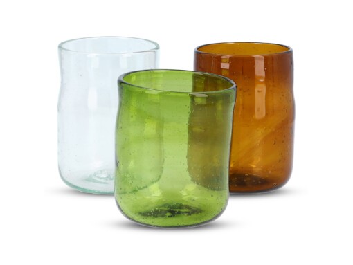 RERO glazen – mondgeblazen set drinkglazen uit gerecycled glas – diverse kleuren
