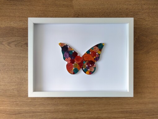 Papierkunst in quilling-techniek: Butterfly – een bron van kleur in jouw interieur