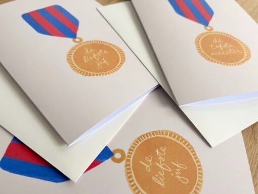 Bedankkaartjes Juf + Meester Luxe A5 – Set van 3 – Afscheid Schooljaar – De Liefste Juf – De Tofste Meester – Bedankkaart School – Dankjewel Kaartjes – Wenskaarten Set – Originele Illustraties