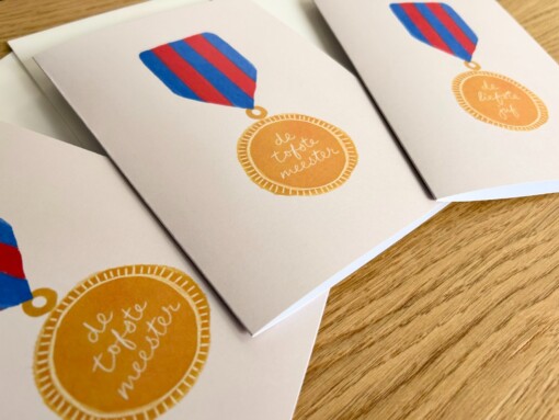 Bedankkaartjes Meester + Juf Luxe A5 – Set van 3 – Afscheid Schooljaar – De Liefste Juf – De Tofste Meester – Bedankkaart School – Dankjewel Kaartjes – Wenskaarten Set – Originele Illustraties