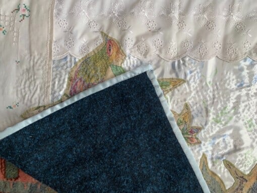 Mooi wandkleed met vintage vogel stof