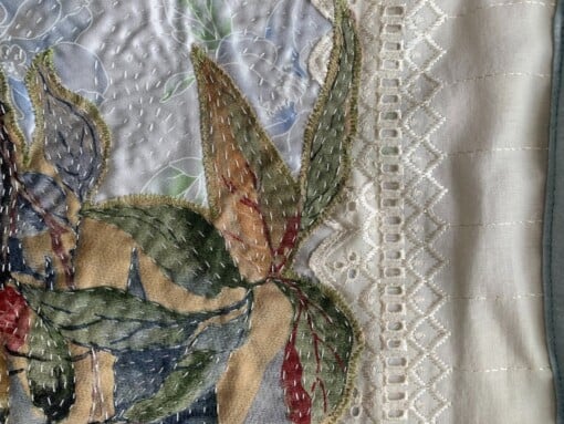 Mooi wandkleed met vintage vogel stof