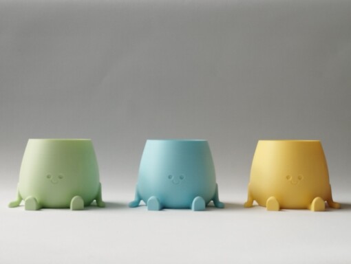 Sitting Happy Pot Plantenpot Zittende Smilende 3D geprinte Maat XL