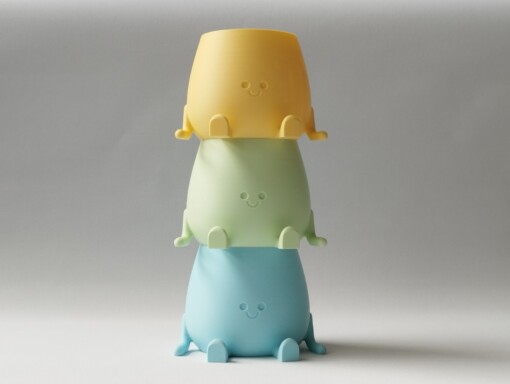 Sitting Happy Pot Plantenpot Zittende Smilende 3D geprinte Maat XL