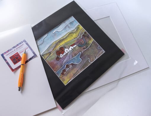 Seizoenslandschap - lente acryl schilderij op papier