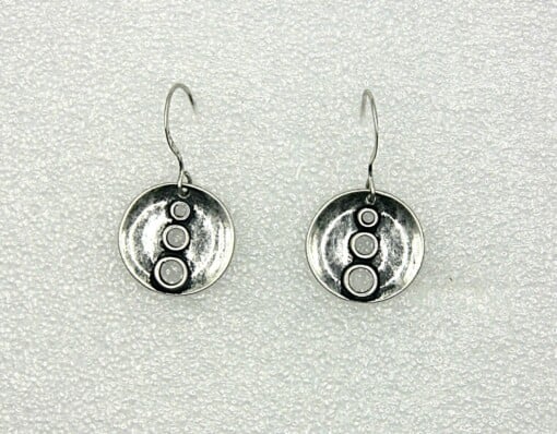 Space circles oorbellen