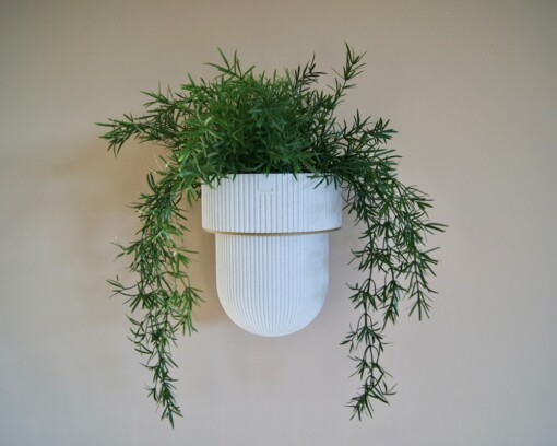 Plantendrager Flora Goud ø 12 cm Eco + Pot Light Marble Grey