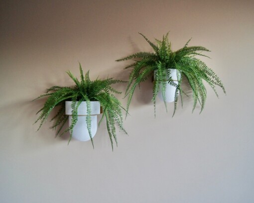 Plantendrager Flora Goud ø 12 cm Eco + Pot Light Marble Grey