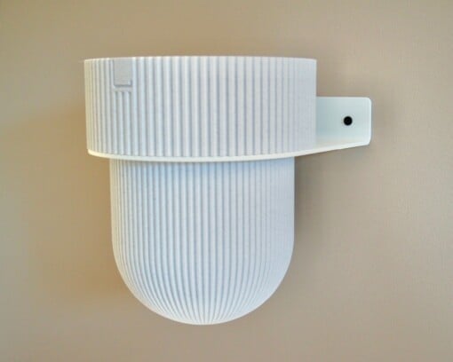 Plantendrager Flora Wit ø12 cm Eco + Pot Light Marble Grey