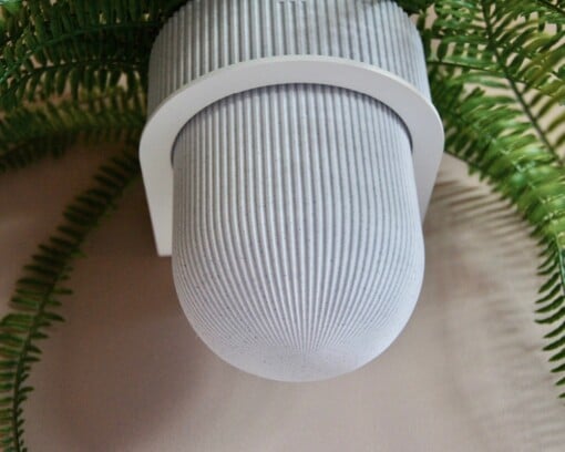 Plantendrager Flora Wit ø12 cm Eco + Pot Light Marble Grey