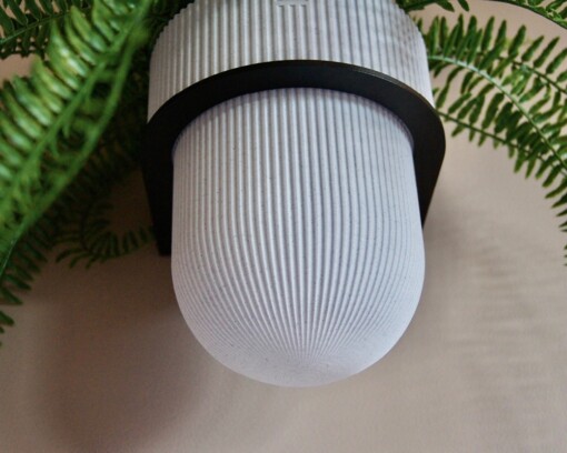 Plantendrager Flora Zwart ø12 cm Eco + Pot Light Marble Grey
