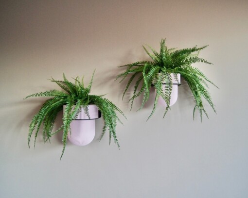 Plantendrager Flora Zwart ø 15cm Eco + Pot Pink Blossom