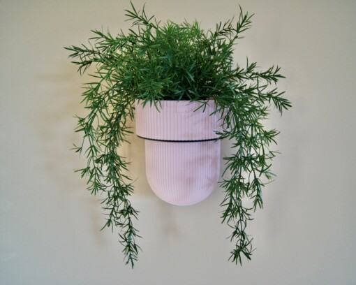 Plantendrager Flora Zwart ø 15cm Eco + Pot Pink Blossom