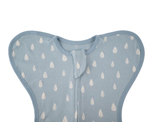 Honeybears Inbakerslaapzak – Slaapzak baby – Inbakerdoek baby – Blauw met wit – Swaddle up - 0 tot 3 maanden - 60 cm – TOG 1.0