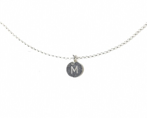 Halssnoer - gepersonaliseerde hanger - zilver