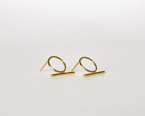 Oorstekers - ANNE - verguld zilver