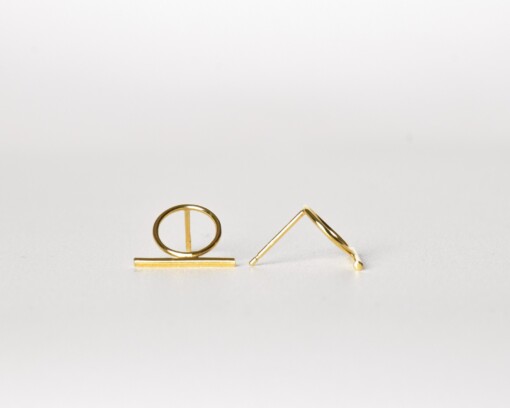 Oorstekers - ANNE - verguld zilver