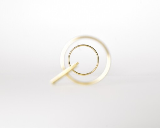 Oorstekers - GITTE - verguld zilver