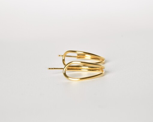 Oorstekers - SWIRL (small) - verguld zilver