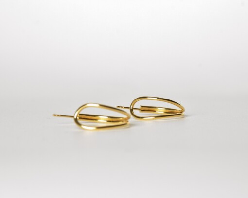 Oorstekers - SWIRL (small) - verguld zilver