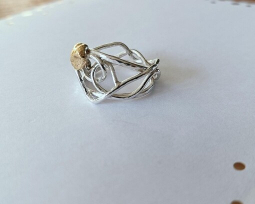 Unieke zilveren ring Fantasy style