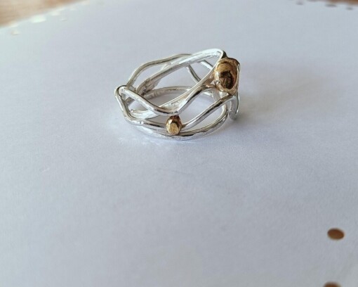 Unieke zilveren ring Fantasy style
