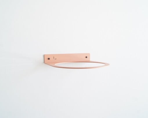 STERKSTAEL Ball Dusty Rose ø 20cm - industriële balhouder muur - wandbevestiging - kleur oud roze - poedercoating - staal