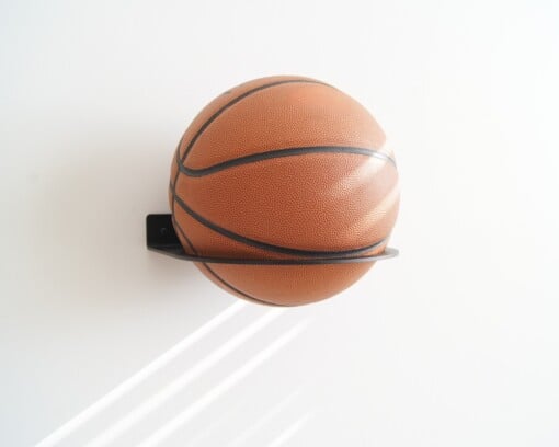 STERKSTAEL Ball Noir ø 20cm - industriële balhouder muur - wandbevestiging - kleur zwart - poedercoating - staal