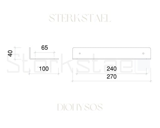 STERKSTAEL Dionysos WIT - wijnrek voor aan de muur metaal - poedercoating - staal - kleur wit - 1 stuk