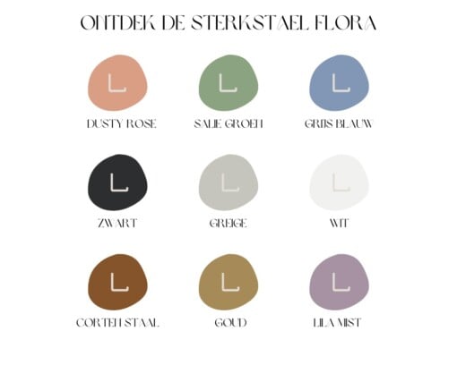 STERKSTAEL Flora S ZWART - bloempothouder - kleur zwart - voor bloempot met een diameter van 12cm - poedercoating - staal