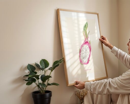 Dragon Fruit Poster | Handgeschilderde fruitillustratie – Anna-Mae Studio