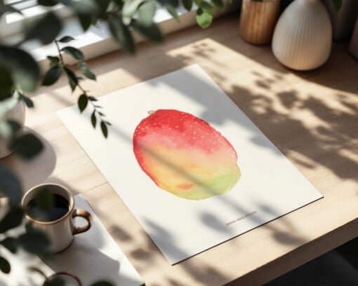 Mango Poster | Handgeschilderde fruitillustratie – Anna-Mae Studio