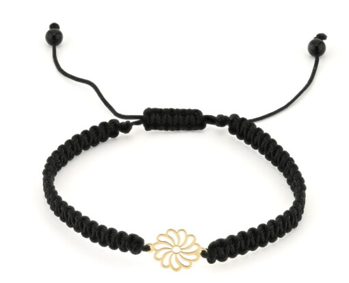 Armband met 14 karaat geelgouden Madeliefje bedel