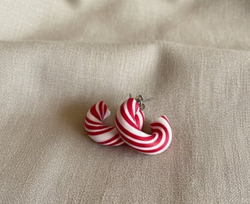 Candy Canes Earrings - Pepermunt Snoep Stokken Oorbellen