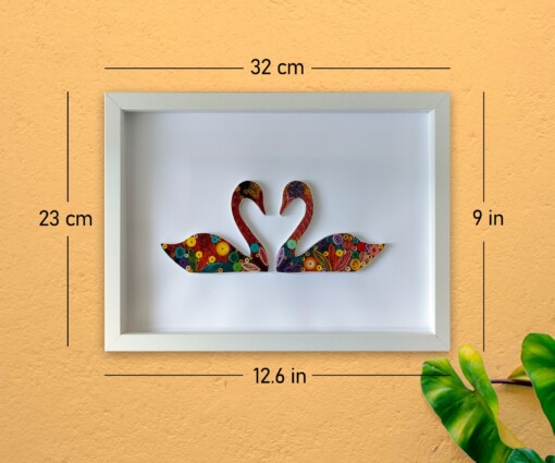 Papierkunst in quilling-techniek: Zwanen – symbolisch wanddecor in kleur voor jouw interieur