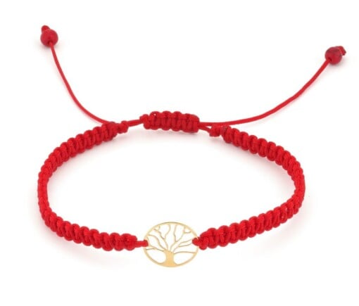 14 karaat geelgouden Levensboom armband