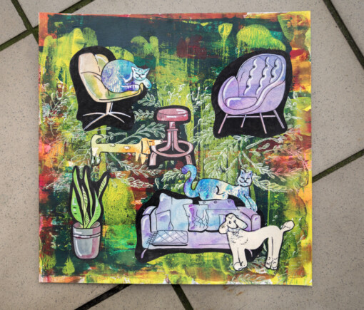 Huisdierenleven, collage