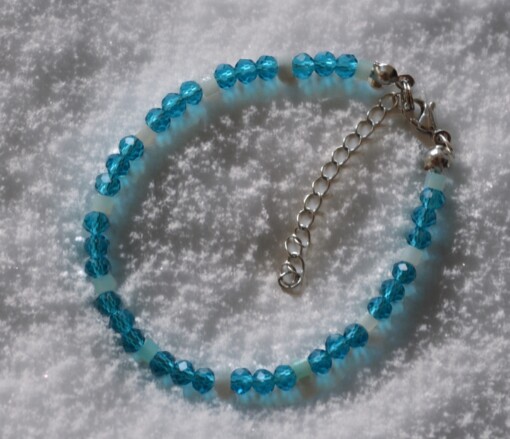 armband met kwarts en facet kralen