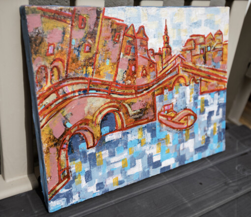 evening Amsterdam - Acrylwerk op doek