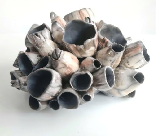 Raku gestookte zeepokken, handmade, keramiek, uniek stukje kunst.