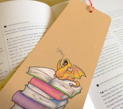 Boek dragon, boekenlegger, 74x210 mm